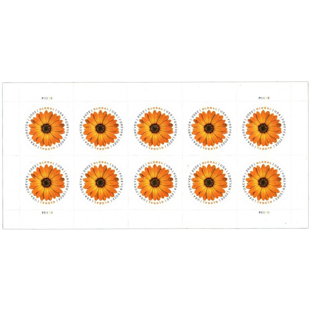2022 Global African Daisy Stamps International 40 pcs