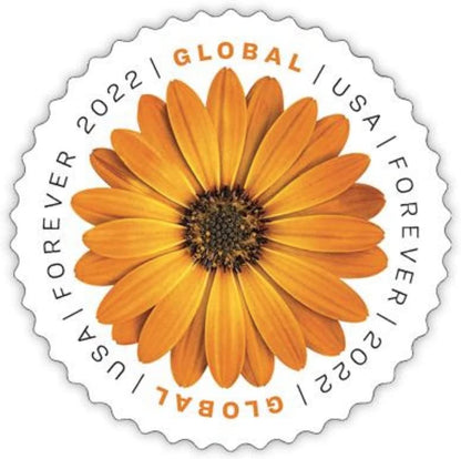 2022  Global African Daisy Stamps International 40pcs