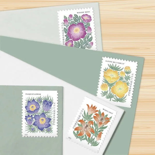 2022 Mountain Flora (booklet) Forever Postage Stamp 100 pcs
