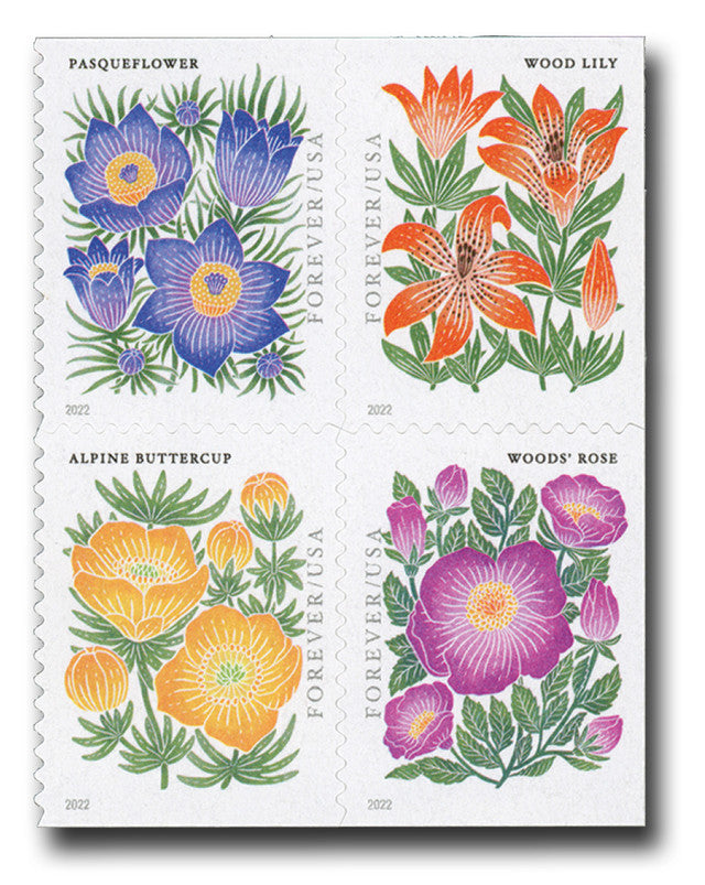 2022 Mountain Flora (booklet) Forever Postage Stamp 100 pcs