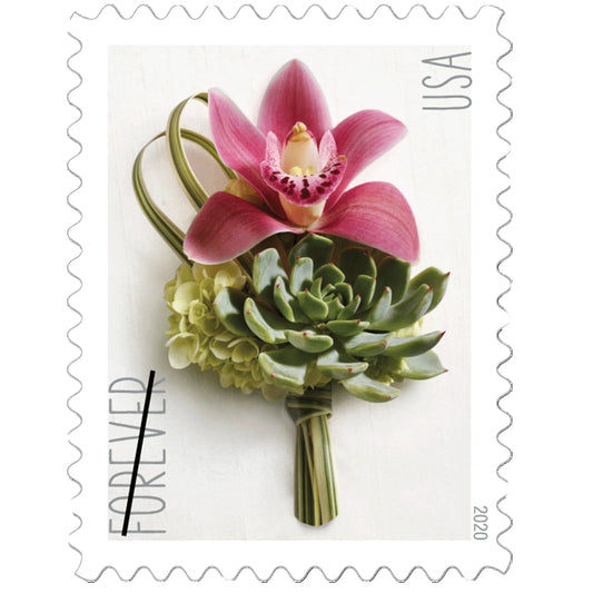 2020 Contemporary Boutonniere Forever Postage Stamps 100 pcs