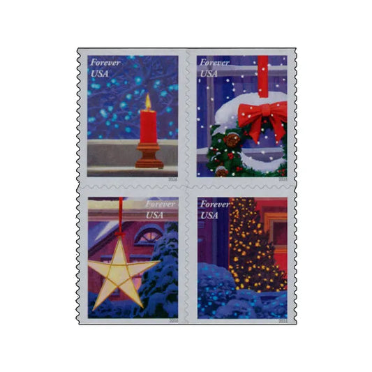 2016 Holiday Window Views (Christmas Contemporary) Forever Postage Stamps 100 pcs