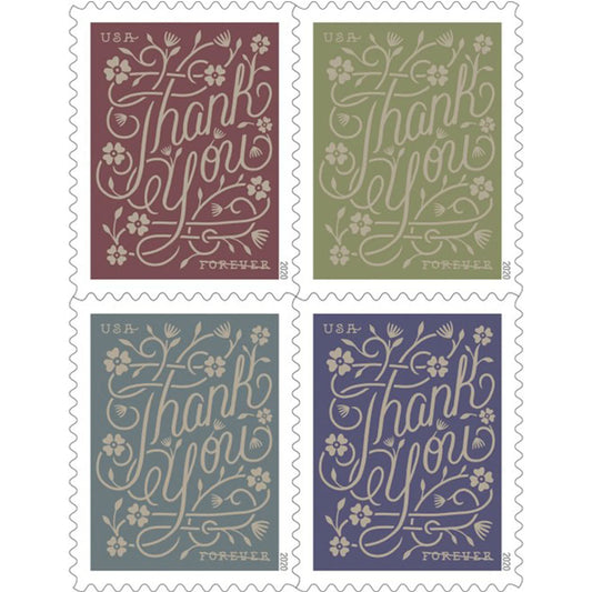 2022 Thank You Forever Postage Stamps 100 pcs