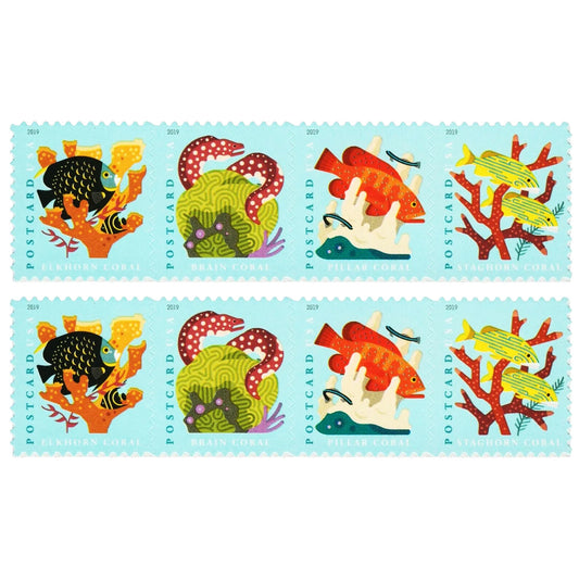 2019 Coral Reefs POSTCARD Forever Stamps 100 pcs for postcard